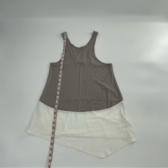 LOLE Colorblock Grey and White Asymetric Hem Tank Top NWOT - Picture 10 of 11